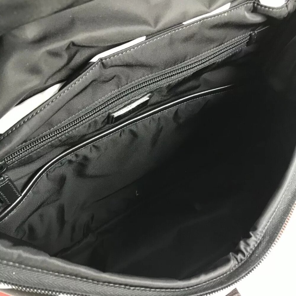 PRADA triangle logo plate Signeau print bag Backpack Nylon Red/White x Black - Picture 9 of 16